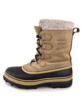 Sorel Caribou Tan Leather Waterproof Winter Boots 9